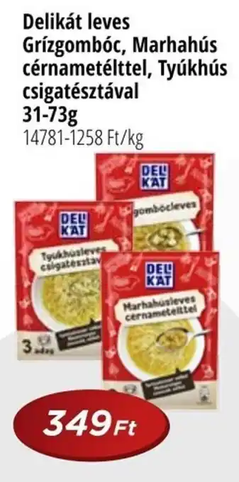Real Delikát leves Grízgombóc, Marhahús cérnametélttel, Tyúkhús csigatésztával, 31-73g ajánlat
