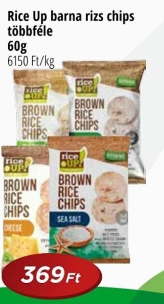 Real Rice Up barna rizs chips többféle, 60g ajánlat