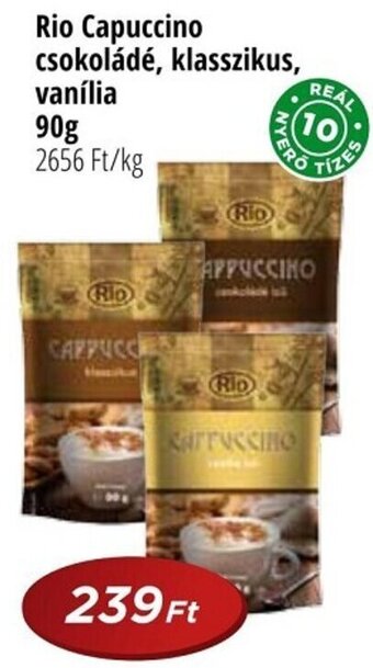 Real Rio Capuccino csokoládé, klasszikus, vanília 90g ajánlat