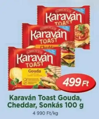 Real Karaván Toast Gouda, Cheddar, Sonkás 100 g ajánlat