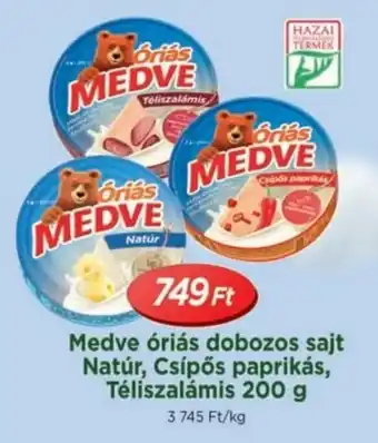 Real Medve óriás dobozos sajt Natúr stb. 200 g ajánlat