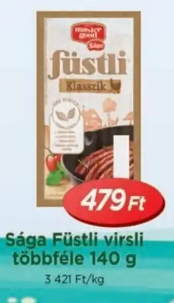 Real Sága Füstli virsli többféle 140 g ajánlat