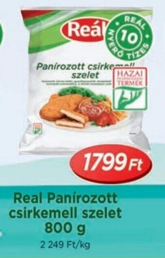 Real Real Panírozott csirkemell szelet 800 g ajánlat