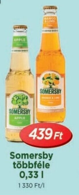 Real Somersby többféle 0,33 l ajánlat