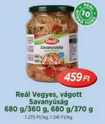 Real Reál Vegyes, vágott Savanyúság 360 - 680 g ajánlat