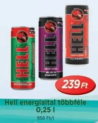 Hell energiaital többféle 0,25 l