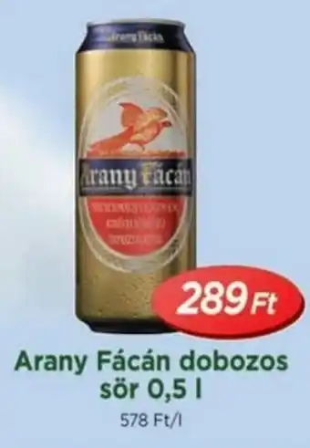 Arany Fácán dobozos sör 0,5 l