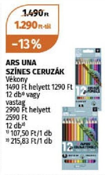 ARS UNA SZÍNES CERUZÁK 12 db