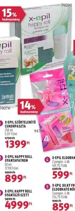 X-EPIL HAPPY ROLL GYANTÁZÓ SZETT 1 db