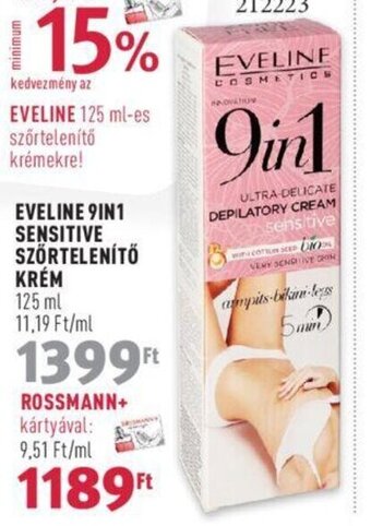 Rossmann EVELINE 91N1 SENSITIVE SZÖRTELENÍTŐ KRÉM 125 ml ajánlat