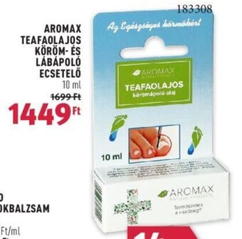 Rossmann AROMAX TEAFAOLAJOS KÖRÖM- ÉS LÁBÁPOLÓ ECSETELŐ 10 ml ajánlat