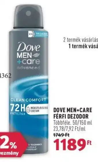 Rossmann DOVE MEN+CARE FÉRFI DEZODOR 50 / 150 ml ajánlat