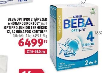 Rossmann BEBA OPTIPRO 2 TÁPSZER 6 HÓNAPOS KORTÓL stb. 1 kg ajánlat