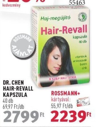 Rossmann DR. CHEN HAIR-REVALL KAPSZULA 40 db ajánlat