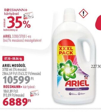 Rossmann ARIEL MOSÓGÉL 3700 ml ajánlat
