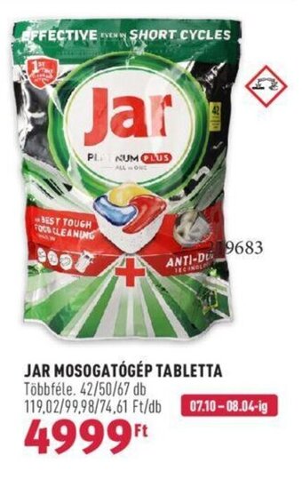 Rossmann JAR MOSOGATÓGÉP TABLETTA 42 - 67 db ajánlat