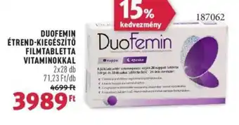 Rossmann DUOFEMIN ÉTREND-KIEGÉSZÍTŐ FILMTABLETTA VITAMINOKKAL 2 x 28 db ajánlat