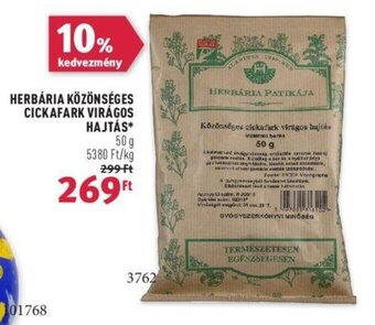 Rossmann HERBÁRIA KÖZÖNSÉGES CICKAFARK VIRÁGOS HAJTÁS 50 g ajánlat
