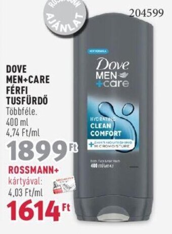 Rossmann DOVE MEN+CARE FÉRFI TUSFÜRDŐ 400 ml ajánlat