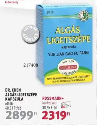 Rossmann DR. CHEN ALGÁS LIGETSZÉPE KAPSZULA 60 db ajánlat