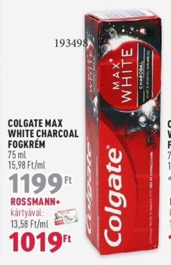 Rossmann COLGATE MAX WHITE CHARCOAL FOGKRÉM 75 ml ajánlat