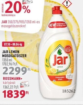 Rossmann JAR LEMON MOSOGATÓSZER 1350 ml ajánlat