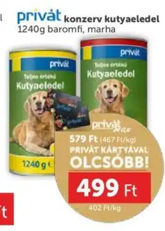 PRIVÁT privát konzerv kutyaeledel 1240 g ajánlat