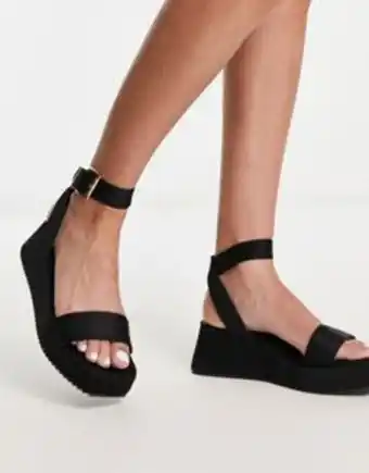 ASOS Asos design tati flatform sandals in black ajánlat