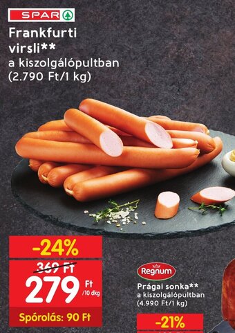 Spar Frankfurti virsli 10 dkg ajánlat