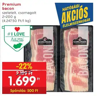 Spar Premium bacon 2 x 200 g ajánlat