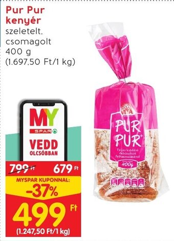Spar Pur Pur kenyér 400 g ajánlat