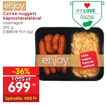 Csirke nuggets káposztasalátával 370 g