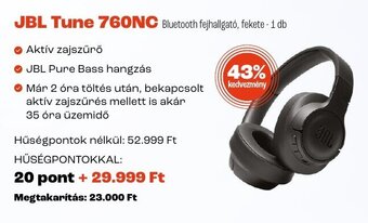 Spar JBL Tune 760NC 1 db ajánlat