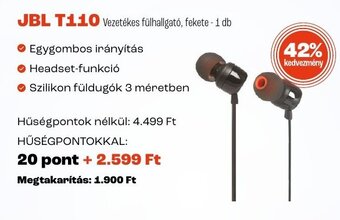 Spar JBL T110 1 db ajánlat