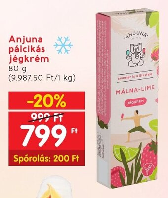 Spar Anjuna pálcikás jégkrém 80 g ajánlat