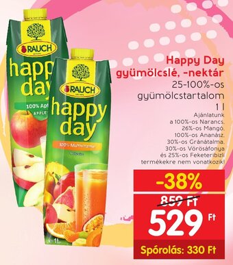 Spar Happy Day gyümölcslé, -nektár 1 l ajánlat