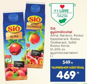Spar Sió gyümölcsital 1 l ajánlat