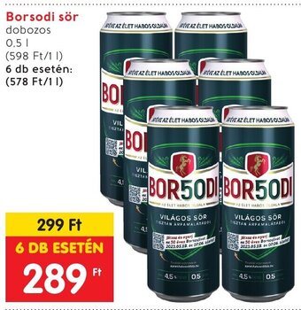 Borsodi sör 0,5 I