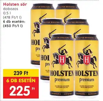Spar Holsten sör 0,5 l ajánlat