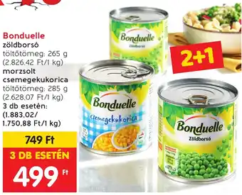 Spar Bonduelle zöldborsó stb. 265 / 285 g ajánlat