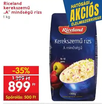 Spar Riceland kerekszemű „A” minőségű rizs 1 kg ajánlat