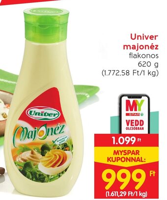 Spar Univer majonéz 620 g ajánlat
