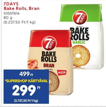 Spar 7DAYS Bake Rolls, Bran 80 g ajánlat