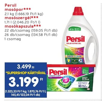 Spar Persil mosópor stb. 2,1 kg / 1,71 l / 22 - 26 db ajánlat