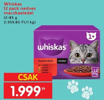 Spar Whiskas 12 pack nedves macskaeledel 12 x 85 g ajánlat