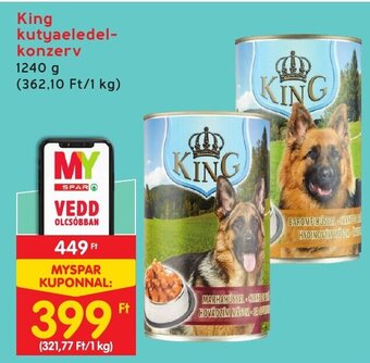 Spar King kutyaeledel-konzerv 1240 g ajánlat