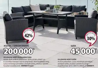 JYSK ULLEHUSE KERTI ÜLŐGARNITÚRA ajánlat