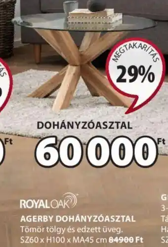 JYSK AGERBY DOHÁNYZÓASZTAL 1 db ajánlat