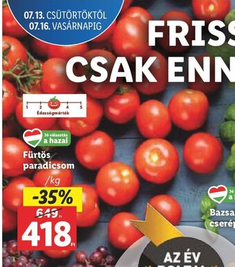 Lidl Fürtös paradicsom 1 kg ajánlat