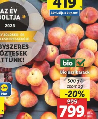 Lidl Bio őszibarack 500 g ajánlat